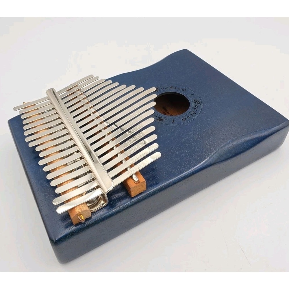 Moozica 17 Keys Kalimba Thumb Piano Solid Mahogany Wood K17BL Blue